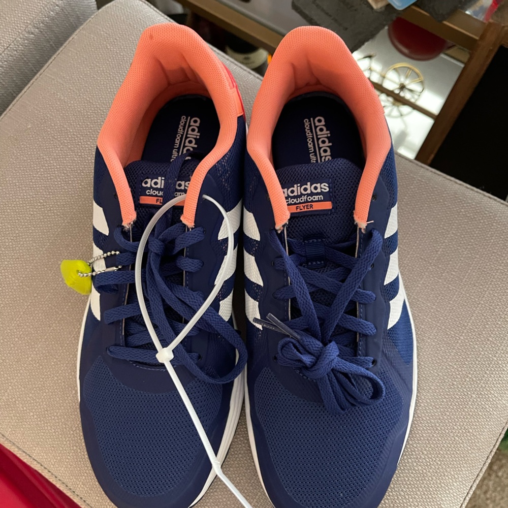 Adidas Kids Navy and Coral Sneakers
